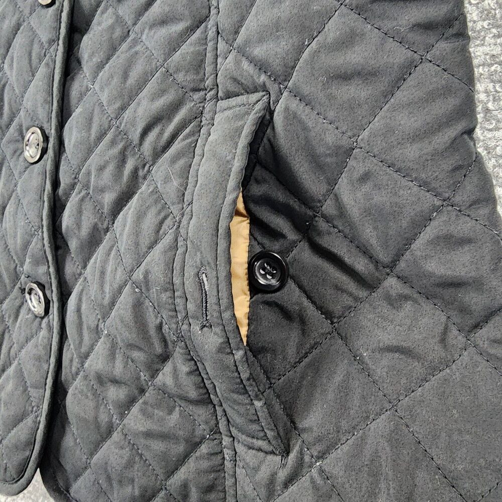 J Jill Vest Womens XS Black Heritage Quilted Button Down Lined Outdoor Hiking - Picture 10 of 16